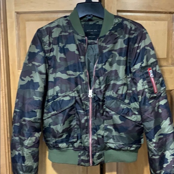 Active USA Jackets & Blazers - Camo bomber jacket